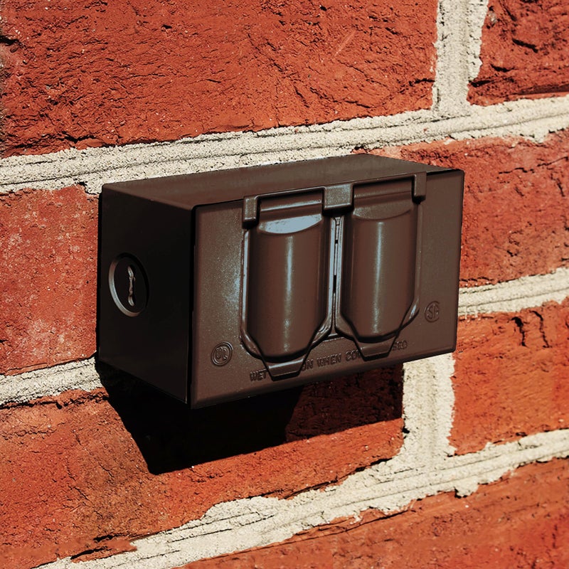 Sigma Engineered Solutions 14245BR 1-Gang Horizontal Duplex Weatherproof Cover, Bronze - Image 3